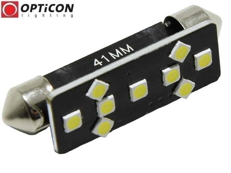 Żarówka Led C10W 42mm 12V DC 9x SMD 3030 Biały Ciepły 3000K OPTICON