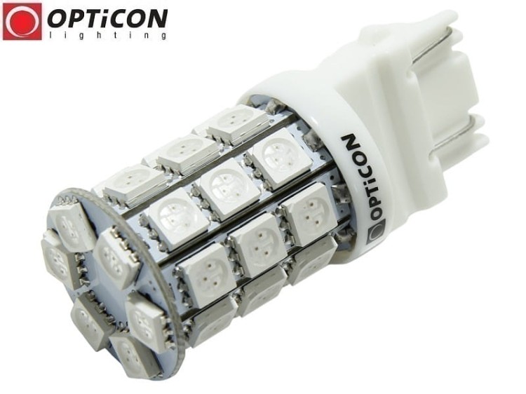 Żarówka Led P27/7W 3157 30x SMD5050 DUAL COLOR 15/15 RED OPTICON