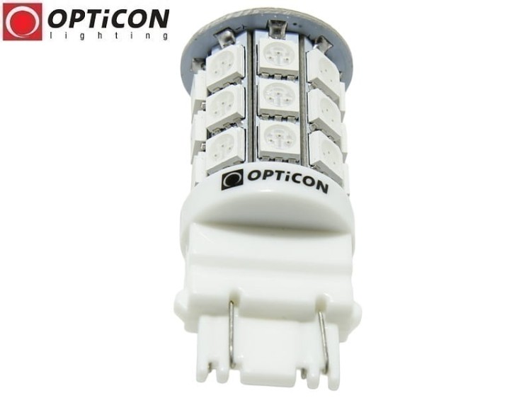 Żarówka Led P27/7W 3157 30x SMD5050 DUAL COLOR 15/15 RED OPTICON