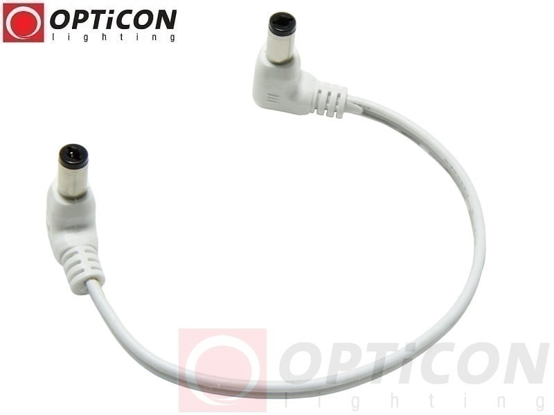 Konektor DC 5,5/2,1mm Biały Żeński Dwustronny - dla taśm Led