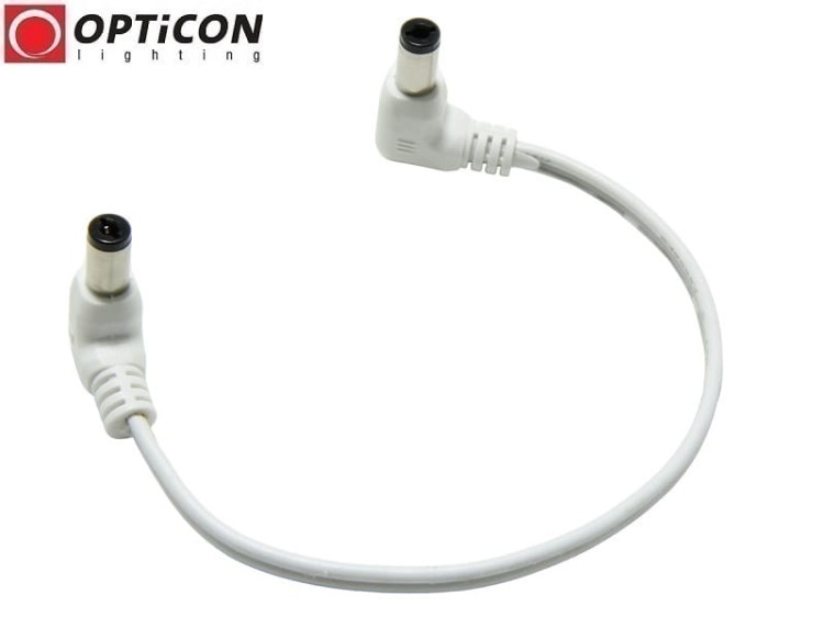 Konektor DC 5,5/2,1mm Biały Żeński Dwustronny - dla taśm Led
