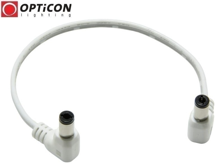 Konektor DC 5,5/2,1mm Biały Żeński Dwustronny - dla taśm Led