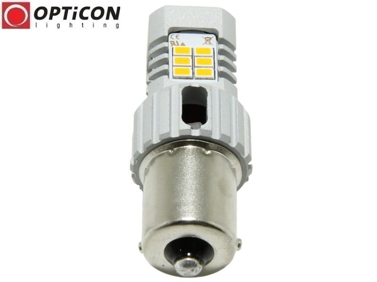 Żarówka Led P21W Ba15s 12V DC 24x SMD3020 Pomarańczowy CANBUS OPTICON PREMIUM