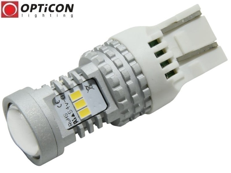 Żarówka Led W21W T20 7440 12V 14x SMD 3020 Biały Zimny 6000K CANBUS OPTICON PREMIUM