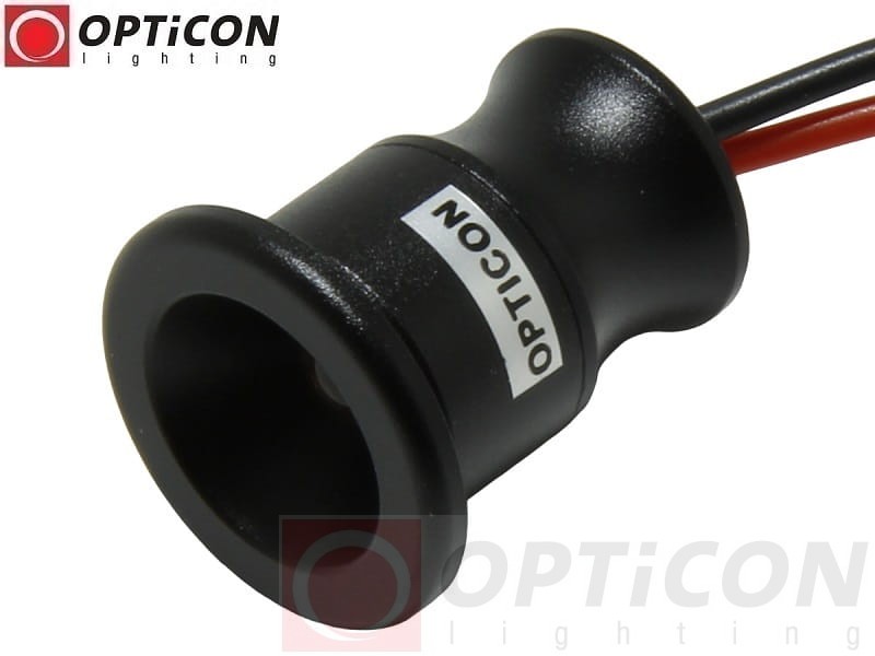 Moduł LED 1W 12V DC 60st IP65 Biały Zimny 6000K OPTICON - Obudowa Czarna