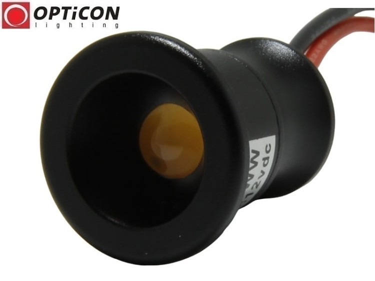 Moduł LED 1W 12V DC 60st IP65 Biały Zimny 6000K OPTICON - Obudowa Czarna
