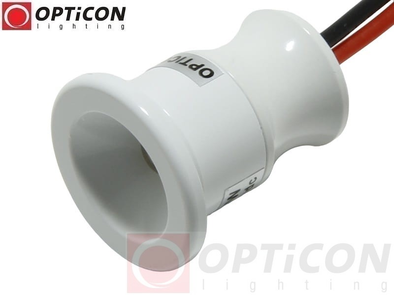 Moduł LED 1W 12V DC 60st IP65 Biały Zimny 6000K OPTICON - Obudowa Biała
