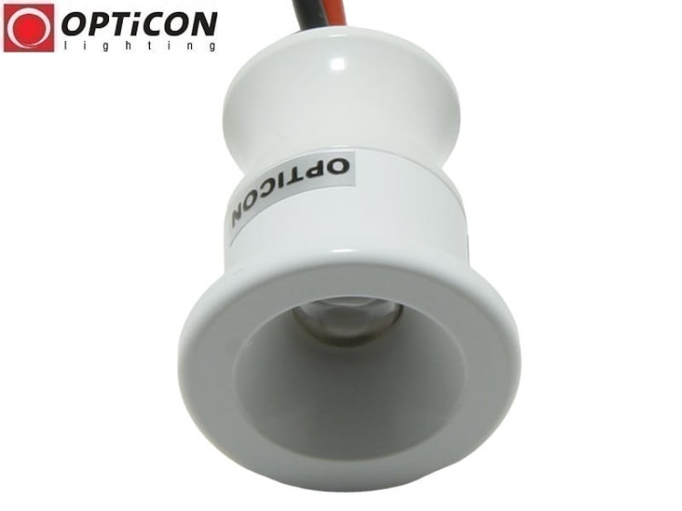 Moduł LED 1W 12V DC 60st IP65 Biały Zimny 6000K OPTICON - Obudowa Biała