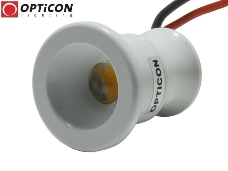 Moduł LED 1W 12V DC 60st IP65 Biały Zimny 6000K OPTICON - Obudowa Biała