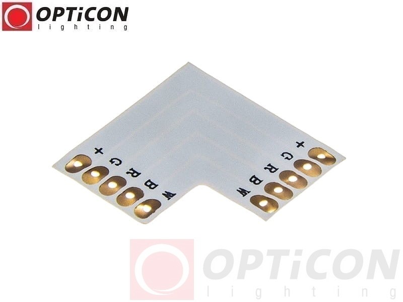 Konektor Narożnik do łączenia Taśm Led RGB / RGBW 12mm {shop_name}
