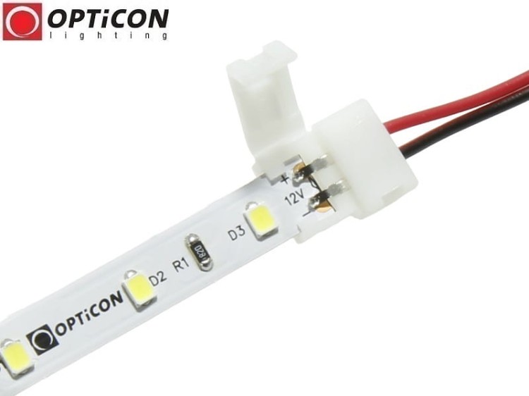 Konektor Szybkozłączka z przewodem do łączenia dwóch Jednokolorowych Taśm Led 8mm