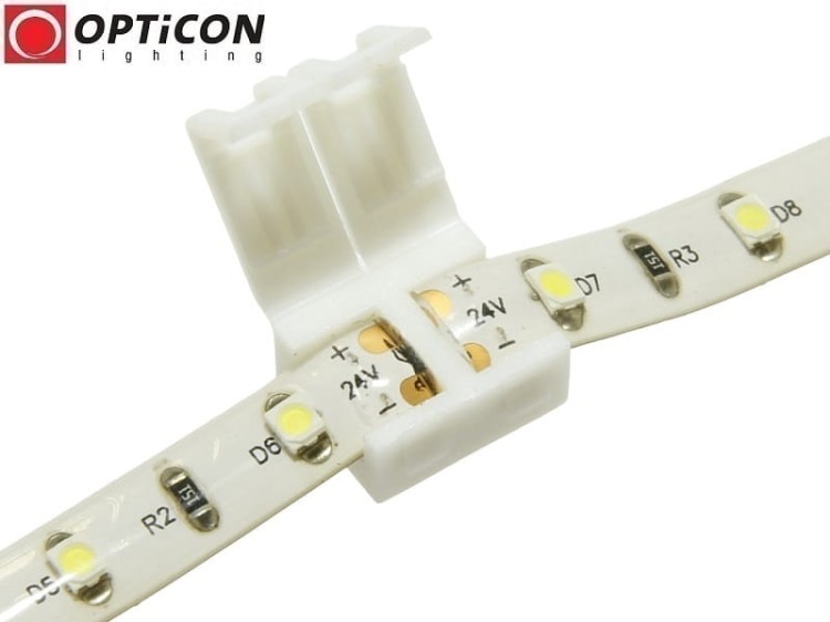 Konektor Szybkozłączka do łączenia dwóch Jednokolorowych Taśm Led 8mm IP65