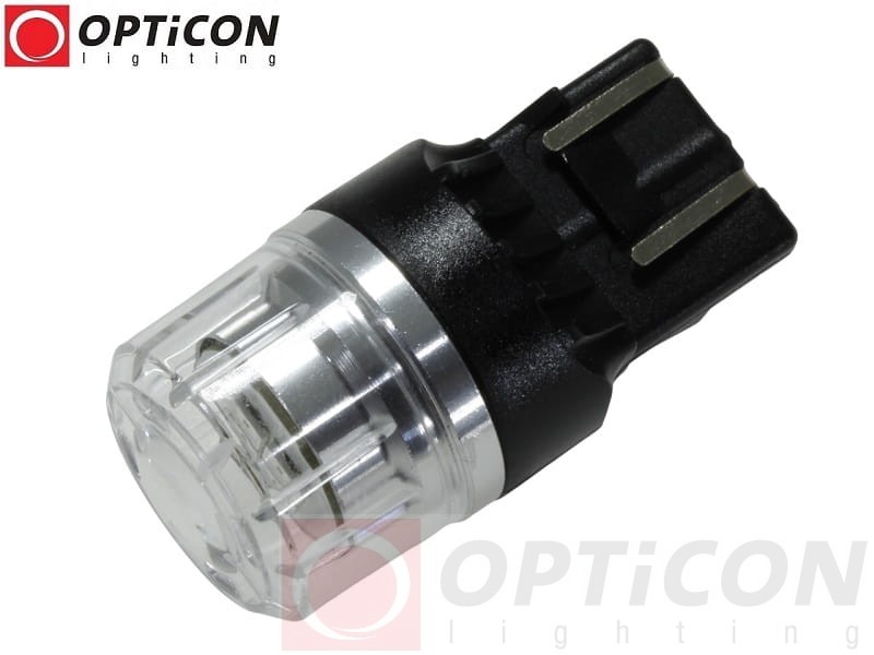 Żarówka Led W21/5W T20 7443 12V 4x SMD 3030 Czerwony OPTICON PREMIUM