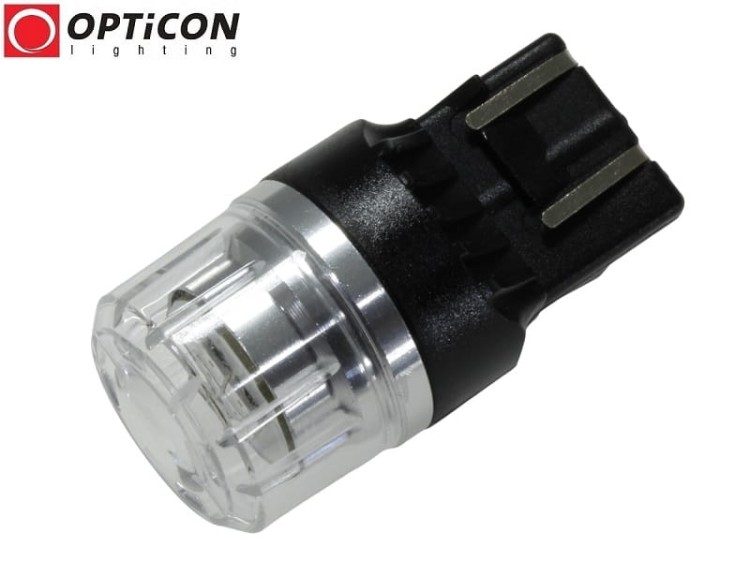 Żarówka Led W21/5W T20 7443 12V 4x SMD 3030 Czerwony OPTICON PREMIUM