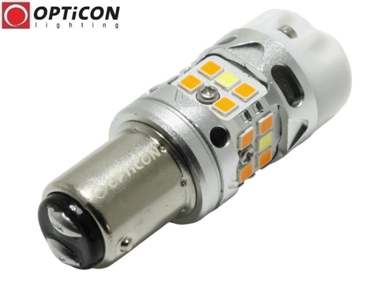 Żarówka Led P21/5W Bay15d 1157 20x SMD 3030 DUAL COLOR 4/16 CW OPTICON PREMIUM