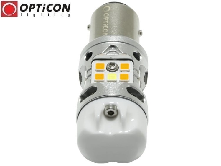 Żarówka Led P21/5W Bay15d 1157 20x SMD 3030 DUAL COLOR 4/16 CW OPTICON PREMIUM