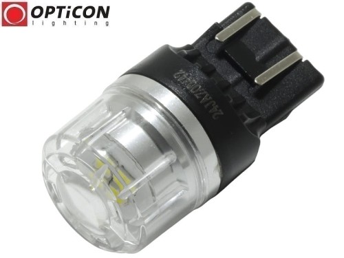 Żarówka Led W21W T20 7440 12V 4x SMD 3030 Biały Zimny 6000K OPTICON PREMIUM