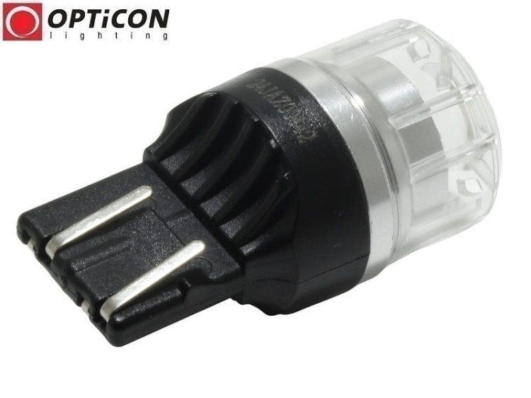 Żarówka Led W21W T20 7440 12V 4x SMD 3030 Biały Zimny 6000K OPTICON PREMIUM