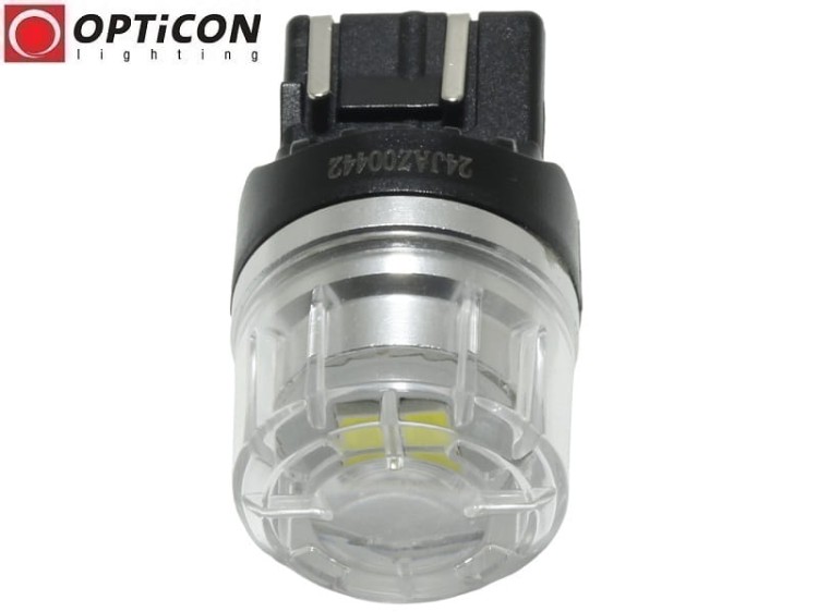 Żarówka Led W21W T20 7440 12V 4x SMD 3030 Biały Zimny 6000K OPTICON PREMIUM