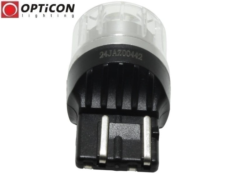 Żarówka Led W21W T20 7440 12V 4x SMD 3030 Biały Zimny 6000K OPTICON PREMIUM