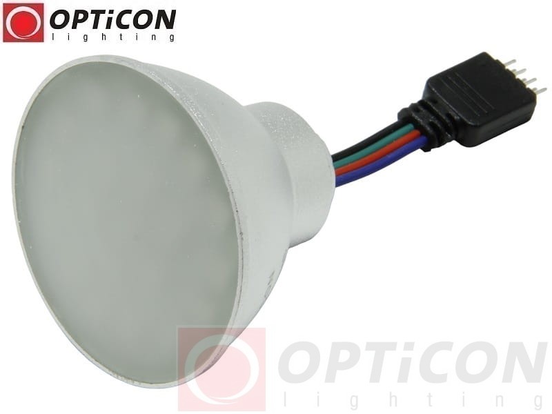 Żarówka LED 12V DC Wielokolorowa RGB dla opraw MR16 / GU10 50mm
