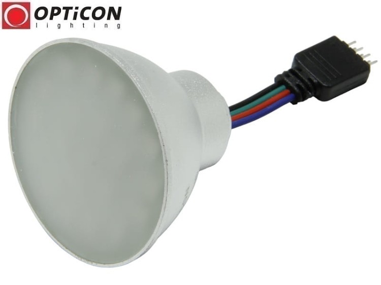 Żarówka LED 12V DC Wielokolorowa RGB dla opraw MR16 / GU10 50mm