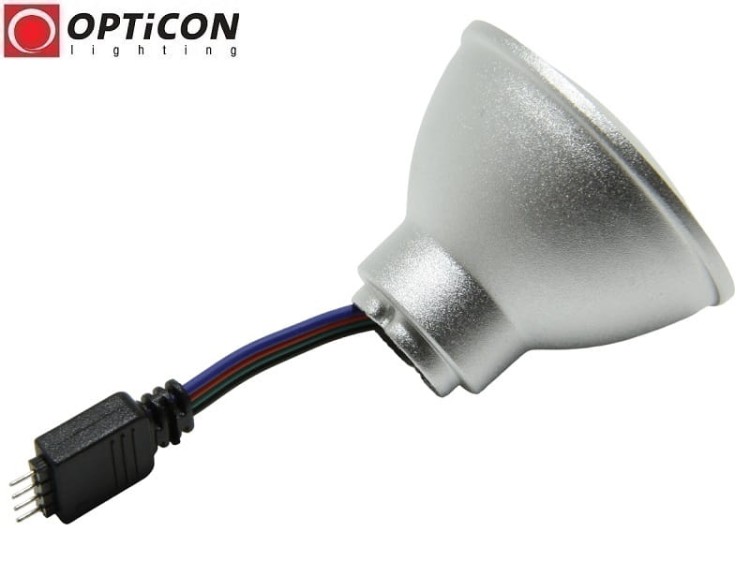 Żarówka LED 12V DC Wielokolorowa RGB dla opraw MR16 / GU10 50mm