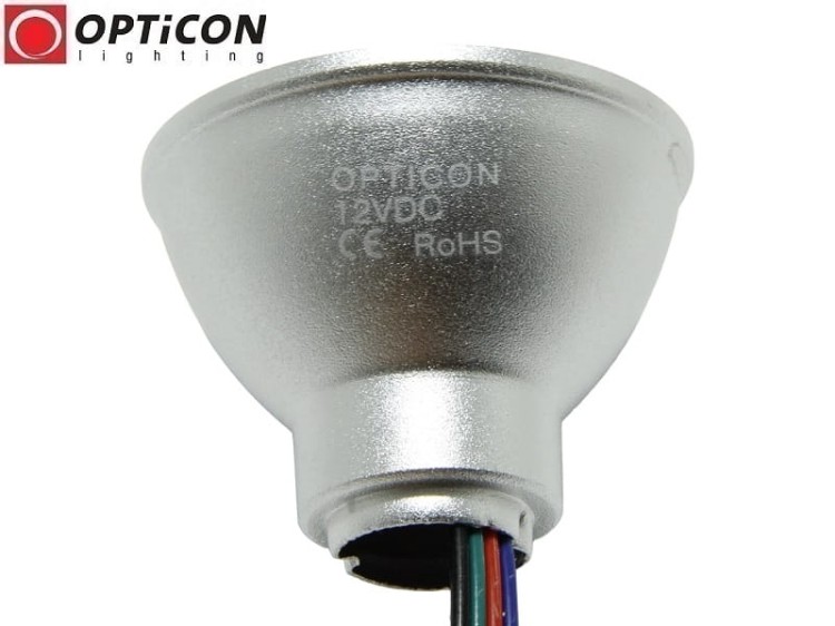 Żarówka LED 12V DC Wielokolorowa RGB dla opraw MR16 / GU10 50mm