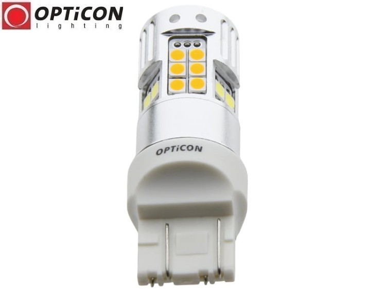 Żarówka Led W21/5W 7443 T20 30x SMD 3030 DUAL COLOR 6/24 CW OPTICON PREMIUM