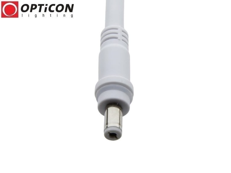 Konektor DC 5,5/2,1mm Biały Męski z przewodami 2x 0,75mm2 - dla taśm Led  (1)