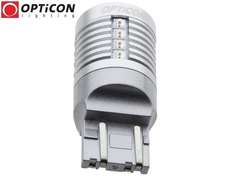 Żarówka Led W21/5W T20 7443 12V 20x SMD 3030 Czerwony CANBUS OPTICON PREMIUM