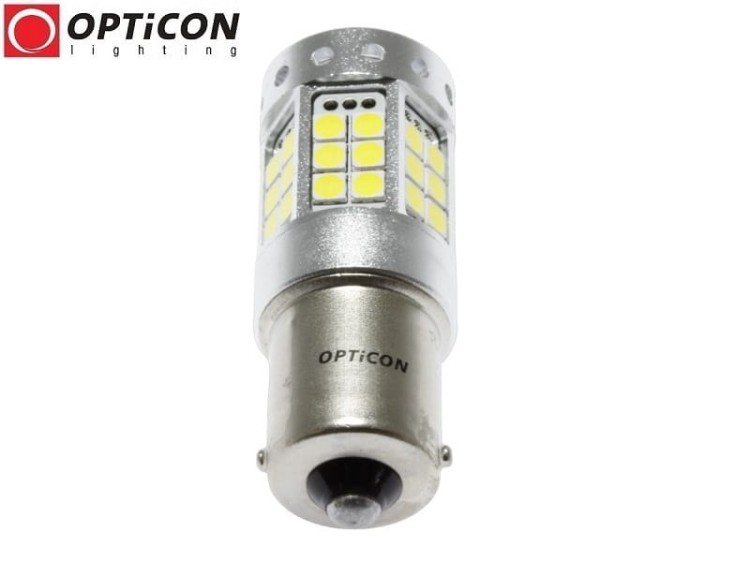 Żarówka Led P21W Ba15s 12V DC 42x SMD3030 Biały Zimny 6000K OPTICON PREMIUM