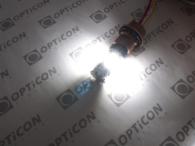 Żarówka Led W21W T20 7440 12V 24x SMD 3020 Biały Zimny 6000K CANBUS OPTICON PREMIUM