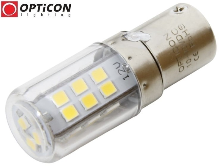 Żarówka LED P21W Ba15s 12V 24V DC 27x SMD 2835 Biały Ciepły 3000K OPTICON