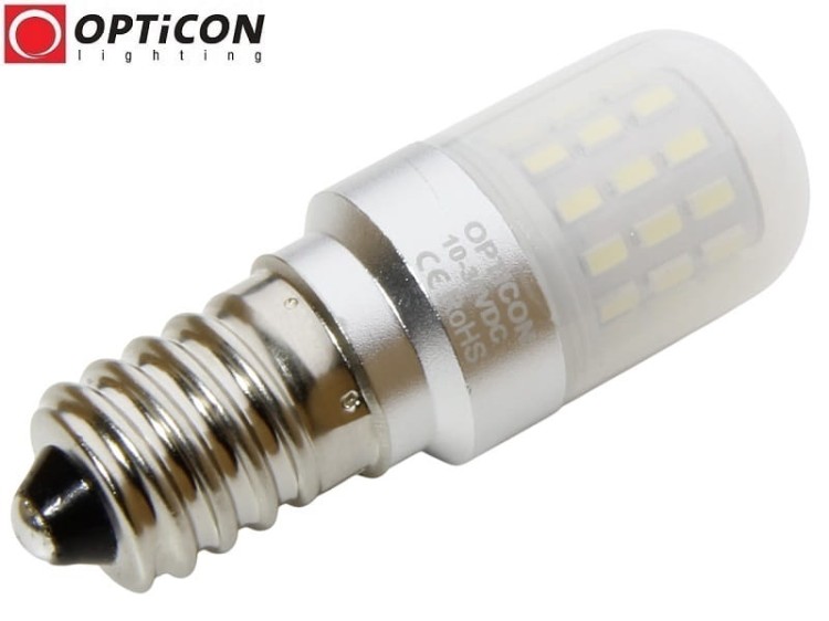 Żarówka LED E14 3W 10-30V AC/DC 39x SMD 3014 Biały Ciepły 3000K 12V 24V OPTICON