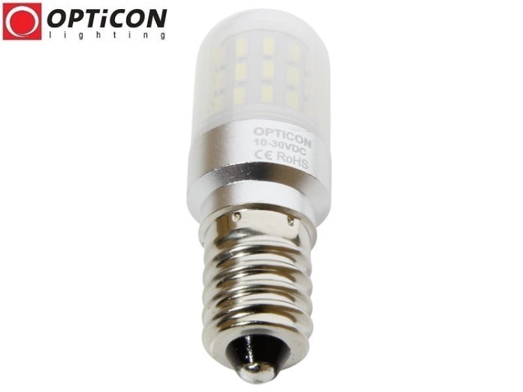 Żarówka LED E14 3W 10-30V AC/DC 39x SMD 3014 Biały Ciepły 3000K 12V 24V OPTICON