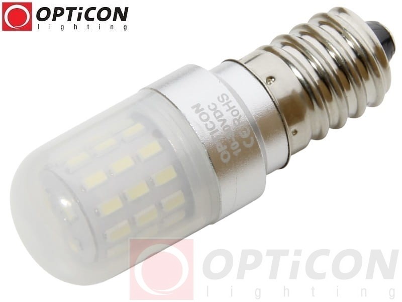 Żarówka LED E14 3W 10-30V AC/DC 39x SMD 3014 Biały Neutralny 4500K 12V 24V OPTICON