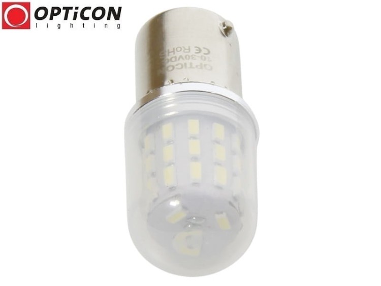 Żarówka LED P21W Ba15s 12V 24V AC/DC 39x SMD 3014 Biały Zimny 6000K OPTICON
