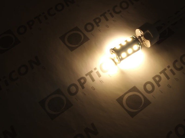 Żarówka G4 LED 1,5W 10-30V DC 15x SMD 2835 Biały Ciepły 3000K 12V 24V Opticon Premium