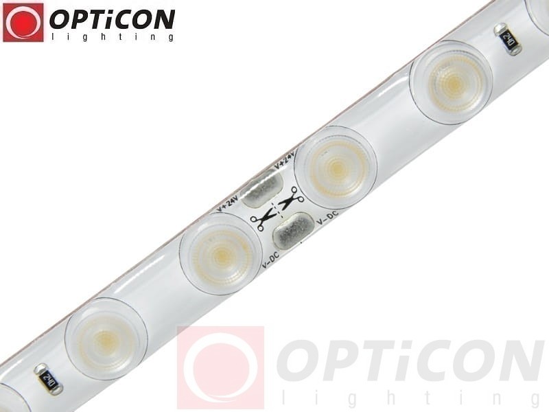 Taśma LED 24V 280 SMD 2835 10mm IP62 14,4W /m 30st Biały Zimny 6000K OPTICON PREMIUM
