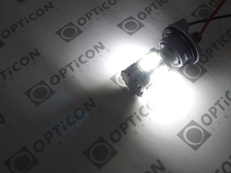 Żarówka Led P21W Ba15s 30x SMD3030 12V Biały Zimny 6000K OPTICON PREMIUM