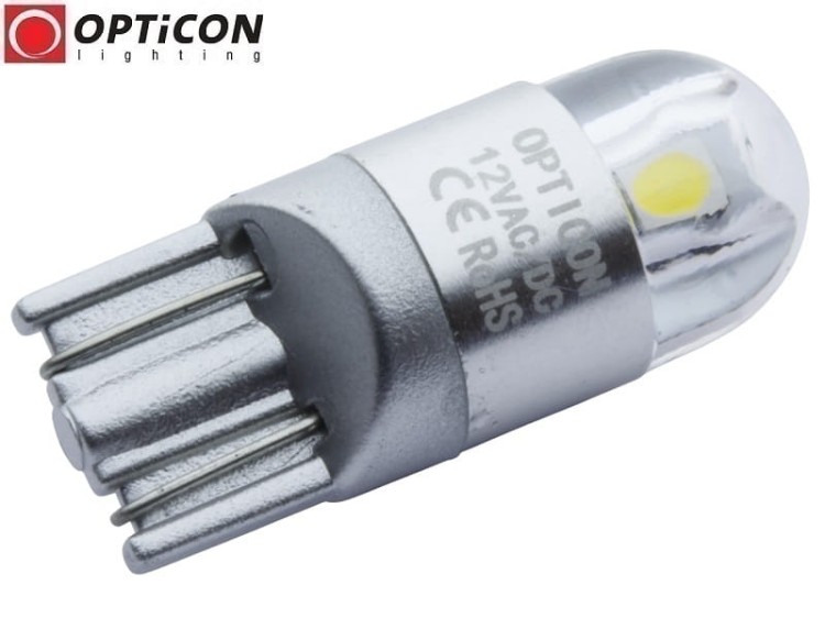 Żarówka Led W5W T10 12V DC 2x SMD 3030 Biały Ciepły 3000K OPTICON PREMIUM