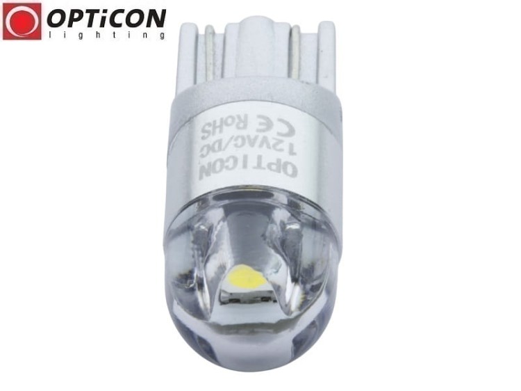 Żarówka Led W5W T10 12V DC 2x SMD 3030 Biały Ciepły 3000K OPTICON PREMIUM