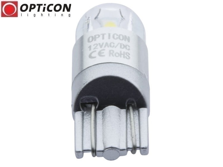 Żarówka Led W5W T10 12V DC 2x SMD 3030 Biały Ciepły 3000K OPTICON PREMIUM