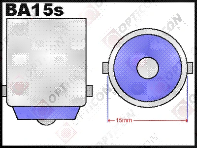 Żarówka Led P21W Ba15s 12V DC 22x HP CREE Pomarańczowy OPTICON PREMIUM