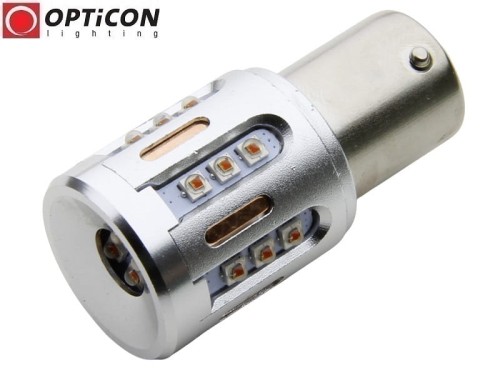 Żarówka Led P21W Ba15s 12V DC 22x HP CREE Pomarańczowy OPTICON PREMIUM