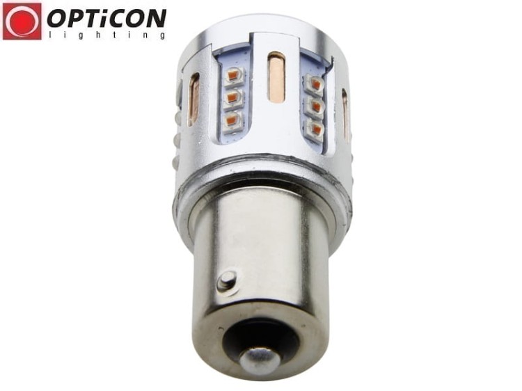 Żarówka Led P21W Ba15s 12V DC 22x HP CREE Pomarańczowy OPTICON PREMIUM