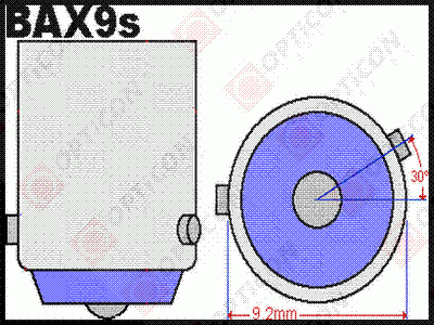 Żarówka Led H6W Bax9s SMD3030 12V Biały Dzienny 4500K OPTICON Premium