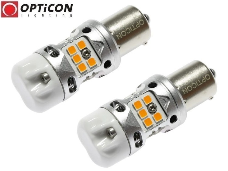 Audi Q2 - Światła kierunkowskazów LED Py21W Bau15s CANBUS Opticon Premium - Zestaw 2 żarówki
