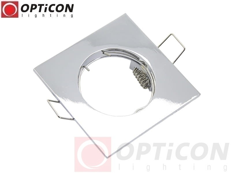 Oprawa KAPPA kwadratowa stała, odlew - Chrom dla Led 50mm 12V / 230V